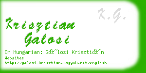 krisztian galosi business card